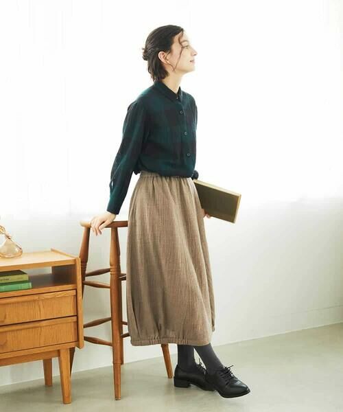 Maison de CINQ / メゾン ドゥ サンク シャツ・ブラウス | [日本製]リファインガーゼブロックチェックブラウス | 詳細18