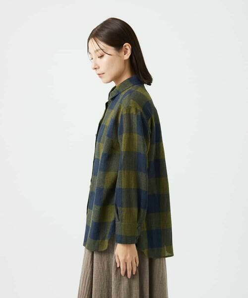 Maison de CINQ / メゾン ドゥ サンク シャツ・ブラウス | [日本製]リファインガーゼブロックチェックブラウス | 詳細7