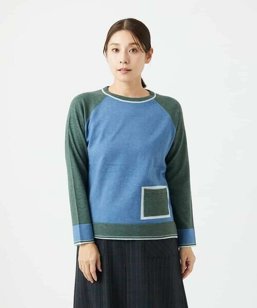 Maison de CINQ / メゾン ドゥ サンク ニット・セーター | バイカラーポケットデザインニット | 詳細1