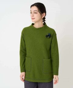 Maison de CINQ / メゾン ドゥ サンク チュニック | [日本製]ウールマイクロループスクランブル編みチュニックカットソー