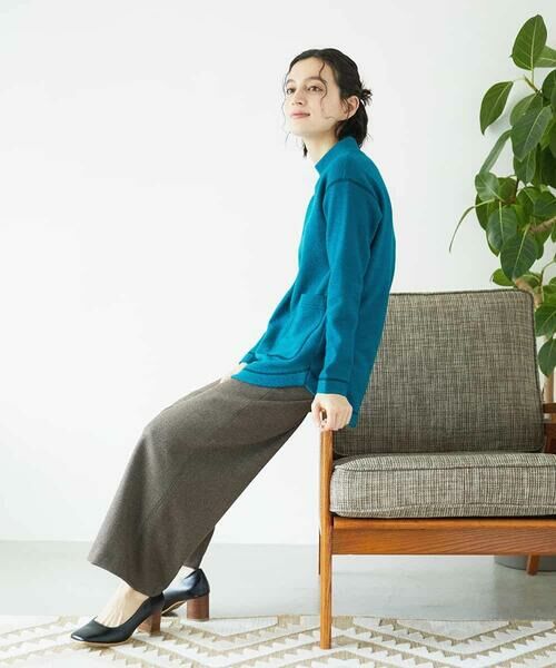 Maison de CINQ / メゾン ドゥ サンク チュニック | [日本製]ウールマイクロループスクランブル編みチュニックカットソー | 詳細15