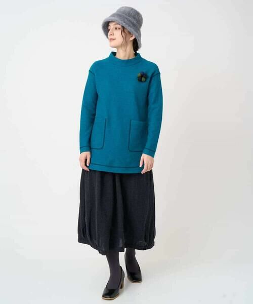 Maison de CINQ / メゾン ドゥ サンク チュニック | [日本製]ウールマイクロループスクランブル編みチュニックカットソー | 詳細17