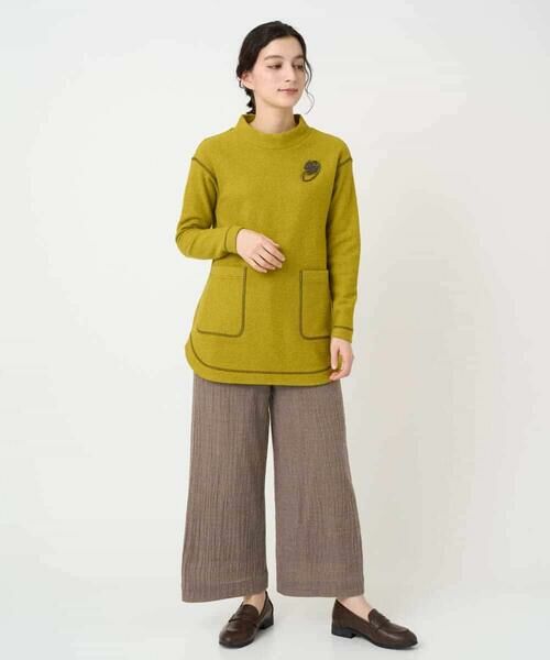 Maison de CINQ / メゾン ドゥ サンク チュニック | [日本製]ウールマイクロループスクランブル編みチュニックカットソー | 詳細22