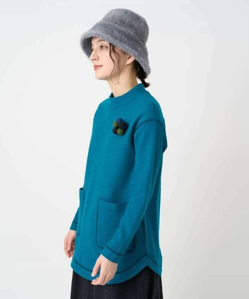 Maison de CINQ / メゾン ドゥ サンク チュニック | [日本製]ウールマイクロループスクランブル編みチュニックカットソー | 詳細3