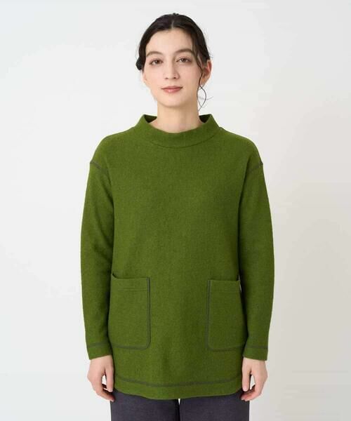 Maison de CINQ / メゾン ドゥ サンク チュニック | [日本製]ウールマイクロループスクランブル編みチュニックカットソー | 詳細4