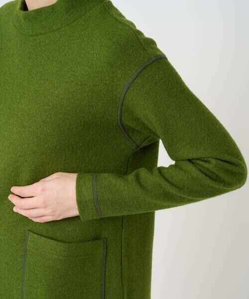 Maison de CINQ / メゾン ドゥ サンク チュニック | [日本製]ウールマイクロループスクランブル編みチュニックカットソー | 詳細8