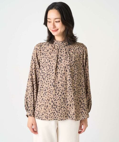 Maison de CINQ / メゾン ドゥ サンク シャツ・ブラウス | [日本製/セットアップ対応]レオパードロールネックブラウス | 詳細9