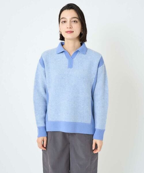 Maison de CINQ / メゾン ドゥ サンク ニット・セーター | メランジブークレ襟付きニット | 詳細3