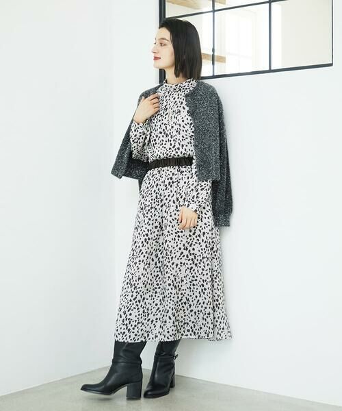 Maison de CINQ / メゾン ドゥ サンク ロング・マキシ丈スカート | [日本製/セットアップ対応]レオパードギャザーフレアスカート | 詳細11