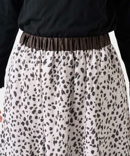 Maison de CINQ / メゾン ドゥ サンク ロング・マキシ丈スカート | [日本製/セットアップ対応]レオパードギャザーフレアスカート | 詳細5