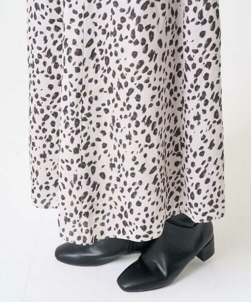 Maison de CINQ / メゾン ドゥ サンク ロング・マキシ丈スカート | [日本製/セットアップ対応]レオパードギャザーフレアスカート | 詳細7