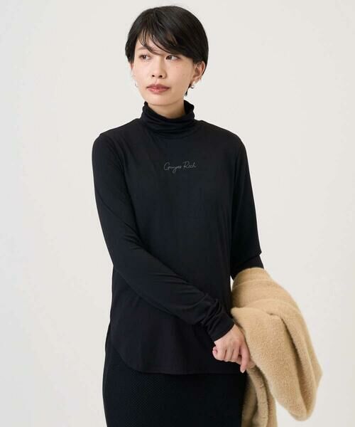 Maison de CINQ / メゾン ドゥ サンク カットソー | ベアテンジャージーハイネックロゴカットソー | 詳細1