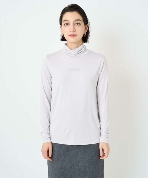 Maison de CINQ / メゾン ドゥ サンク カットソー | ベアテンジャージーハイネックロゴカットソー | 詳細3