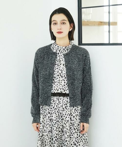 Maison de CINQ / メゾン ドゥ サンク カーディガン・ボレロ | メタリックシャギーショートカーディガン | 詳細1
