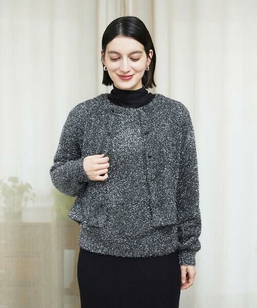 Maison de CINQ / メゾン ドゥ サンク カーディガン・ボレロ | メタリックシャギーショートカーディガン | 詳細4