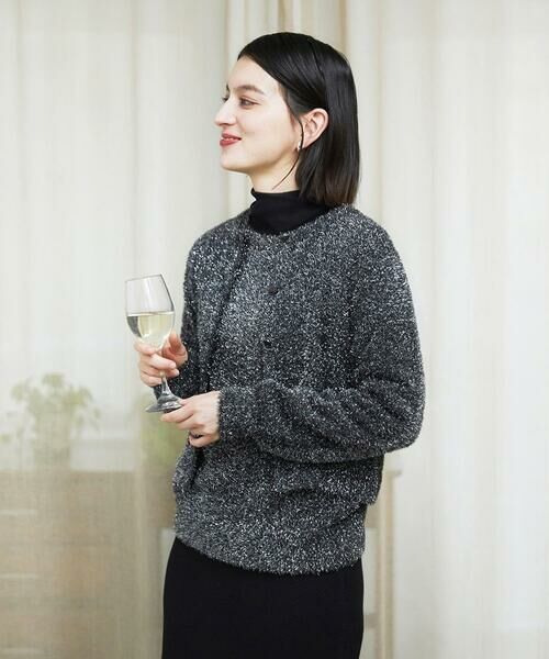 Maison de CINQ / メゾン ドゥ サンク カーディガン・ボレロ | メタリックシャギーショートカーディガン | 詳細5