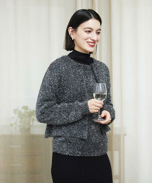 Maison de CINQ / メゾン ドゥ サンク カーディガン・ボレロ | メタリックシャギーショートカーディガン | 詳細6