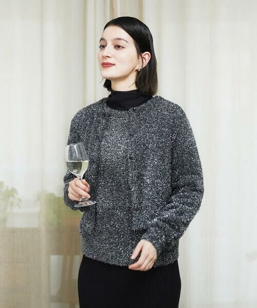 Maison de CINQ / メゾン ドゥ サンク カーディガン・ボレロ | メタリックシャギーショートカーディガン | 詳細7