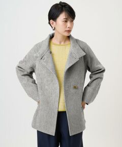 Maison de CINQ / メゾン ドゥ サンク その他アウター | スーパー100ミドルスタンドカラーウールコート