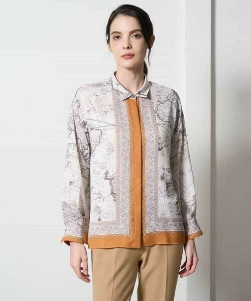 Maison de CINQ / メゾン ドゥ サンク シャツ・ブラウス | アートプリント長袖ブラウス | 詳細1