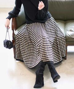 Maison de CINQ / メゾン ドゥ サンク ロング・マキシ丈スカート | ジャガードニットスカート