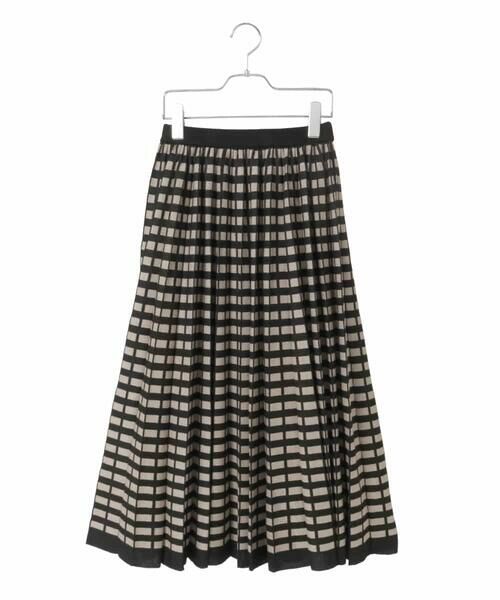 Maison de CINQ/メゾン ドゥ サンク ジャガードニットスカート ブラック×ベージュ S