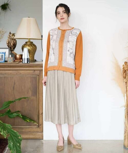 Maison de CINQ / メゾン ドゥ サンク セットアップ | [アンサンブル対応]アートプリントドッキングニットカーディガン | 詳細15