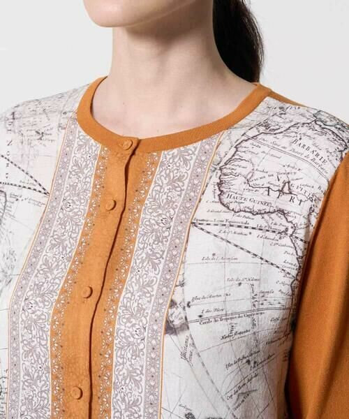 Maison de CINQ / メゾン ドゥ サンク セットアップ | [アンサンブル対応]アートプリントドッキングニットカーディガン | 詳細9