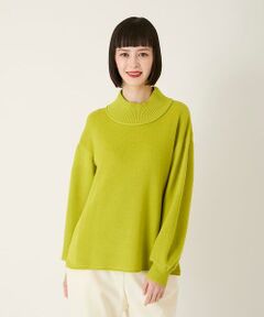 Maison de CINQ / メゾン ドゥ サンク ニット・セーター | 【小さいサイズ】リブネックデザインウールニットプルオーバー