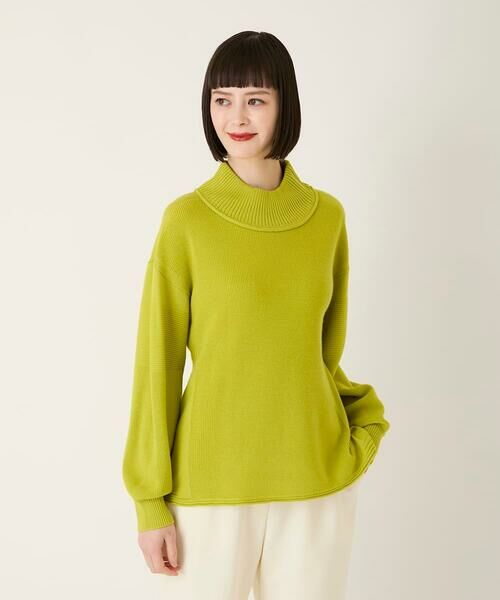 Maison de CINQ / メゾン ドゥ サンク ニット・セーター | 【小さいサイズ】リブネックデザインウールニットプルオーバー | 詳細1