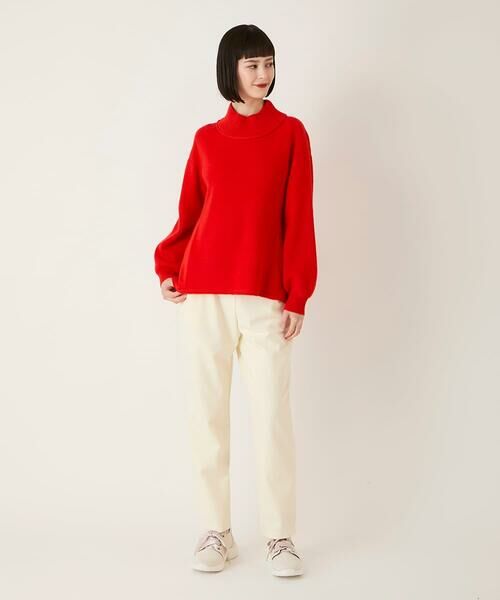 Maison de CINQ / メゾン ドゥ サンク ニット・セーター | 【小さいサイズ】リブネックデザインウールニットプルオーバー | 詳細11