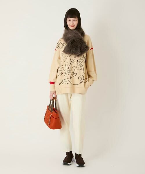 Maison de CINQ / メゾン ドゥ サンク ニット・セーター | 【小さいサイズ】ニュアンス刺繍アクセントニットプルオーバー | 詳細11