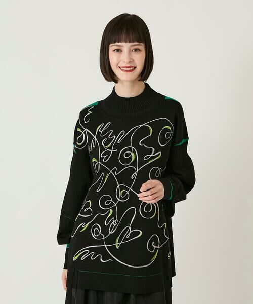 Maison de CINQ / メゾン ドゥ サンク ニット・セーター | 【小さいサイズ】ニュアンス刺繍アクセントニットプルオーバー | 詳細2