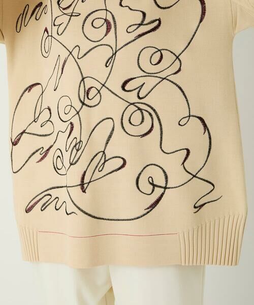 Maison de CINQ / メゾン ドゥ サンク ニット・セーター | 【小さいサイズ】ニュアンス刺繍アクセントニットプルオーバー | 詳細7