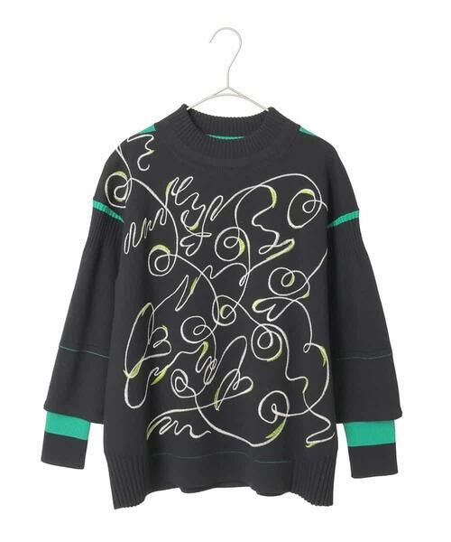 Maison de CINQ / メゾン ドゥ サンク ニット・セーター | 【小さいサイズ】ニュアンス刺繍アクセントニットプルオーバー | 詳細20