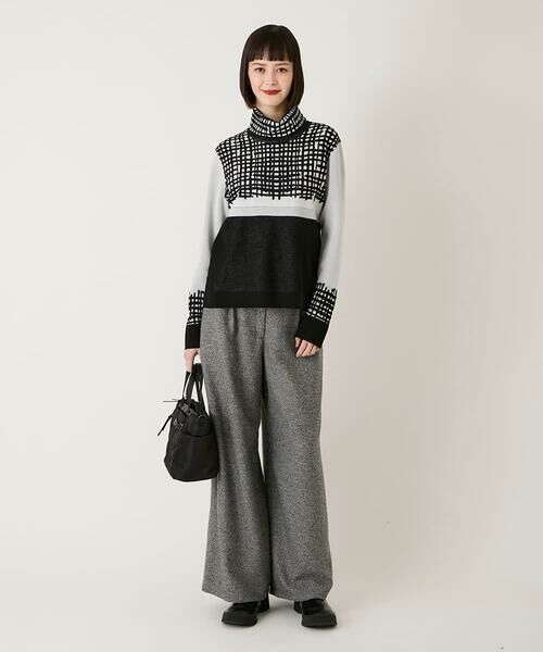 Maison de CINQ / メゾン ドゥ サンク ニット・セーター | 【小さいサイズ】チェックアクセントタートルネックニット | 詳細10
