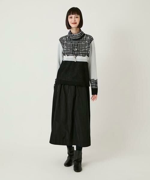 Maison de CINQ / メゾン ドゥ サンク ニット・セーター | 【小さいサイズ】チェックアクセントタートルネックニット | 詳細14