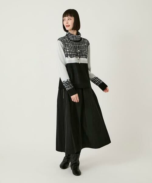 Maison de CINQ / メゾン ドゥ サンク ニット・セーター | 【小さいサイズ】チェックアクセントタートルネックニット | 詳細15