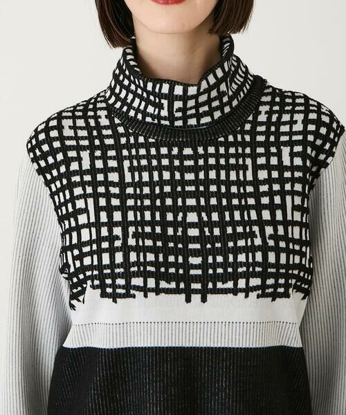 Maison de CINQ / メゾン ドゥ サンク ニット・セーター | 【小さいサイズ】チェックアクセントタートルネックニット | 詳細4