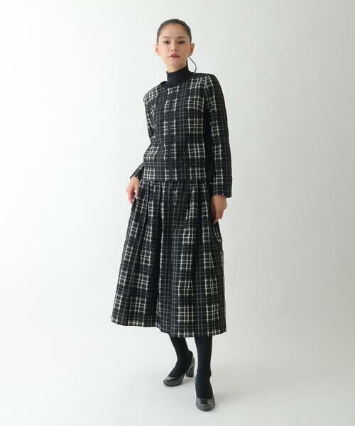 Maison de CINQ / メゾン ドゥ サンク ロング・マキシ丈スカート | 【小さいサイズ】チェックジャカードシャーリングスカート | 詳細10