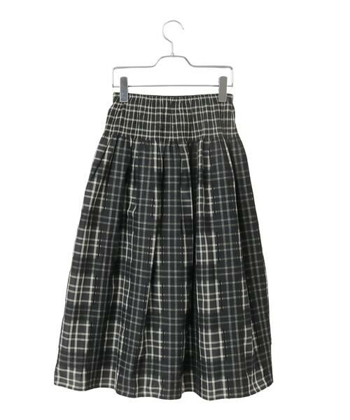 Maison de CINQ / メゾン ドゥ サンク ロング・マキシ丈スカート | 【小さいサイズ】チェックジャカードシャーリングスカート | 詳細14