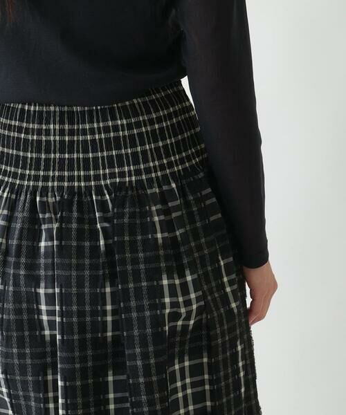 Maison de CINQ / メゾン ドゥ サンク ロング・マキシ丈スカート | 【小さいサイズ】チェックジャカードシャーリングスカート | 詳細4