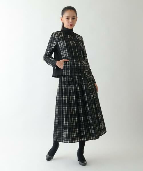 Maison de CINQ / メゾン ドゥ サンク ロング・マキシ丈スカート | 【小さいサイズ】チェックジャカードシャーリングスカート | 詳細8
