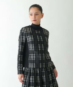 Maison de CINQ / メゾン ドゥ サンク セットアップ | 【小さいサイズ】チェックジャカードジップアップジャケット