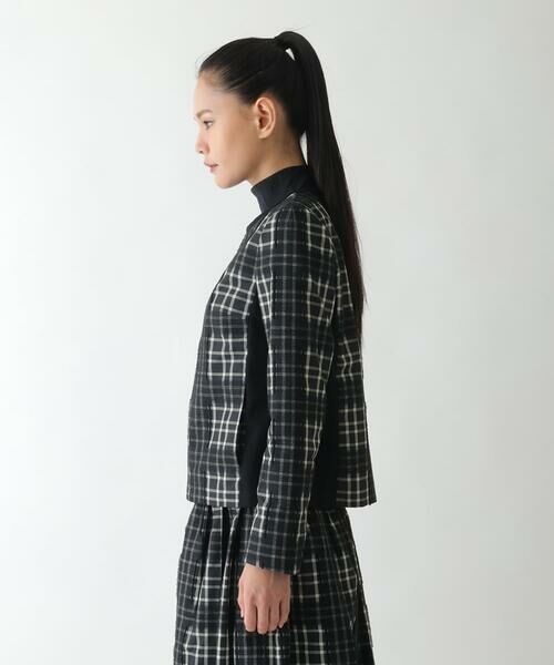 Maison de CINQ / メゾン ドゥ サンク セットアップ | 【小さいサイズ】チェックジャカードジップアップジャケット | 詳細1