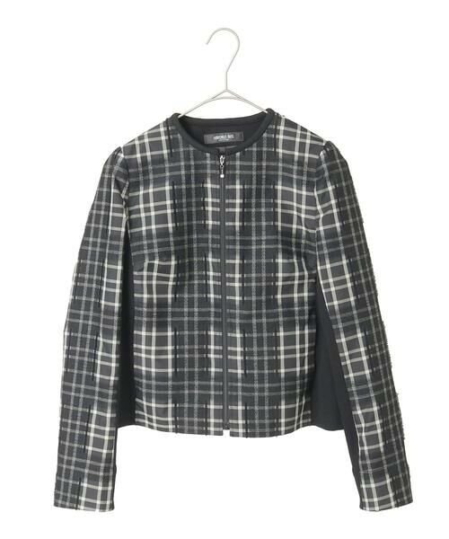 Maison de CINQ / メゾン ドゥ サンク セットアップ | 【小さいサイズ】チェックジャカードジップアップジャケット | 詳細15
