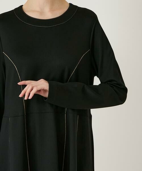 Maison de CINQ / メゾン ドゥ サンク ロング・マキシ丈ワンピース | 【小さいサイズ】ラインアクセント切り替えデザインポンチワンピース | 詳細21
