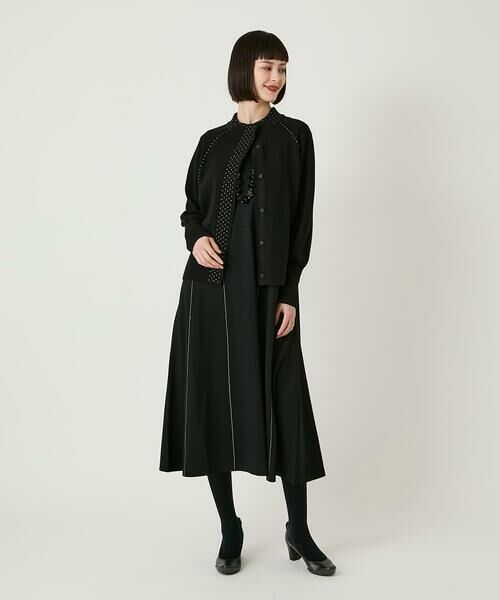 Maison de CINQ / メゾン ドゥ サンク ロング・マキシ丈ワンピース | 【小さいサイズ】ラインアクセント切り替えデザインポンチワンピース | 詳細3