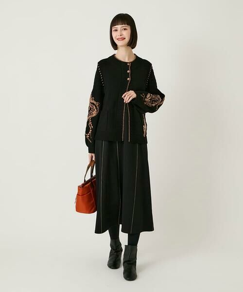 Maison de CINQ / メゾン ドゥ サンク ロング・マキシ丈ワンピース | 【小さいサイズ】ラインアクセント切り替えデザインポンチワンピース | 詳細6