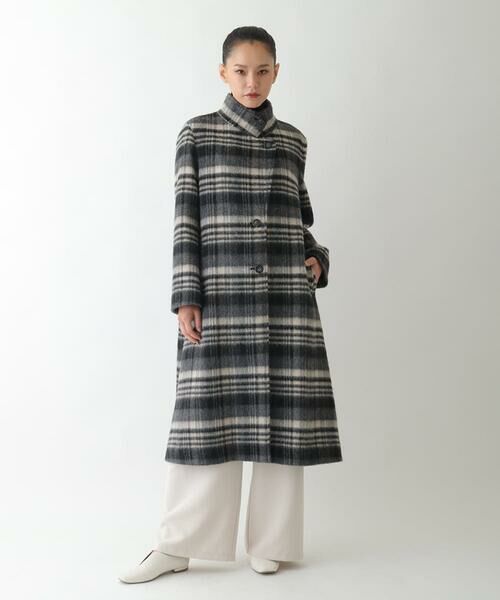 Maison de CINQ / メゾン ドゥ サンク その他アウター | 【小さいサイズ】ウールシャギーチェック柄コート | 詳細11